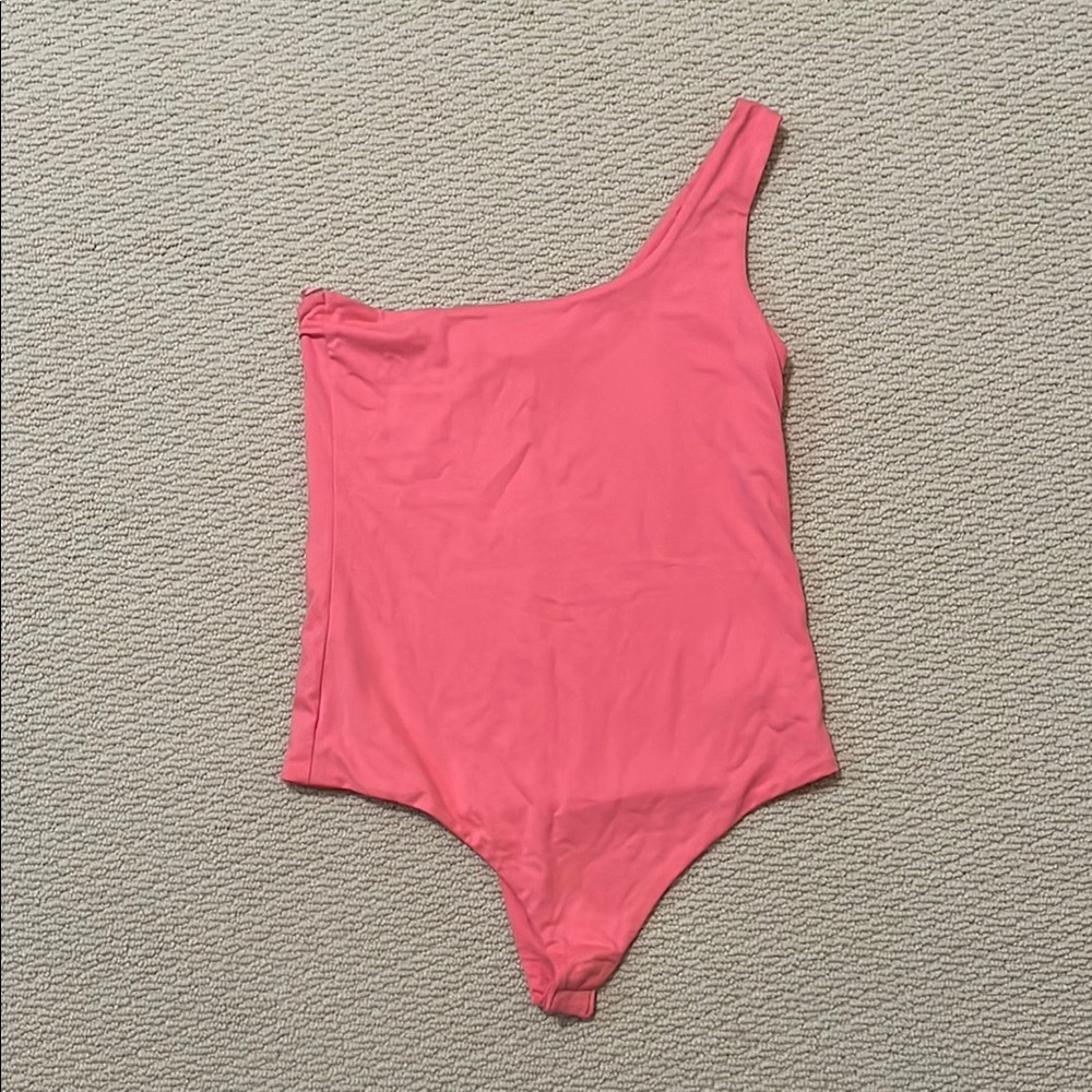 Urban | Bright Pink One Shoulder Bodysuit